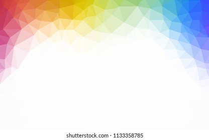 Light Multicolor vector shining triangular backdrop. Colorful abstract illustration with triangles. A completely new design for your leaflet.