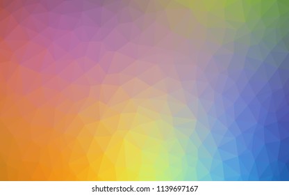 Light Multicolor vector shining triangular cover. Triangular geometric sample with gradient.  Pattern for a brand book's backdrop.