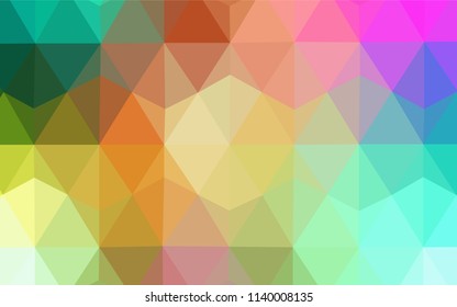 Light Multicolor vector shining triangular backdrop. A completely new color illustration in a polygonal style. Template for cell phone's backgrounds.