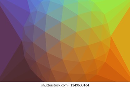 Light Multicolor vector shining triangular cover with a gem in a centre. Colorful illustration in a polygonal style. Pattern for a brand book's backdrop.