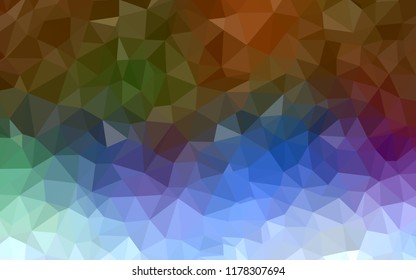 Light Multicolor vector shining triangular layout. Glitter abstract illustration with an elegant triangles. Pattern for a brand book's backdrop.