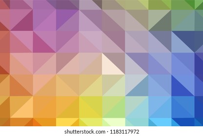 Light Multicolor vector shining triangular backdrop. Creative illustration in halftone style with triangles. Pattern for a brand book's backdrop.