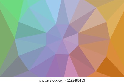 Light Multicolor vector shining triangular cover with a gem in a centre. Abstract illustration with an elegant triangles. Brand new style for your business design.