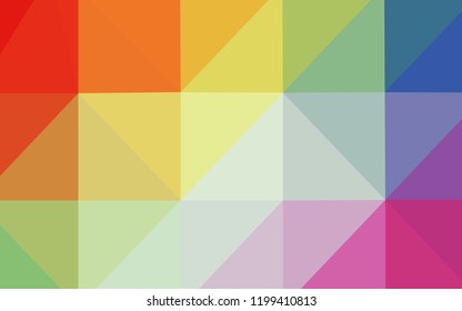 Light Multicolor vector shining triangular cover. Geometric illustration in Origami style with gradient.  A completely new template for your business design.