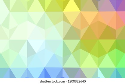 Light Multicolor vector shining triangular layout. Creative illustration in halftone style with triangles. A new texture for your web site.