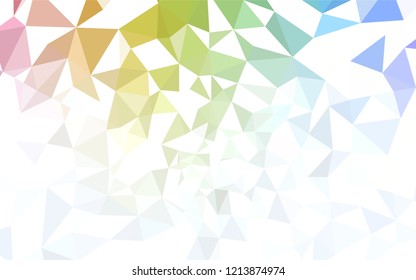Light Multicolor vector shining triangular backdrop. Glitter abstract illustration with an elegant triangles. A new texture for your web site.