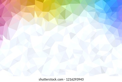 Light Multicolor vector shining triangular cover. Triangular geometric sample with gradient.  Polygonal design for your web site.