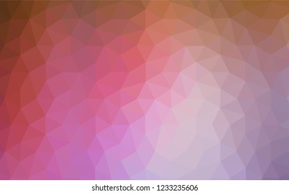 Light Multicolor vector shining triangular cover. Shining polygonal illustration, which consist of triangles. Best triangular design for your business.