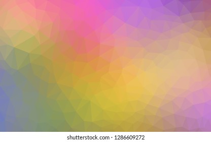 Light Multicolor vector shining triangular cover. Colorful illustration in polygonal style with gradient. Brand new style for your business design.