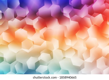 Light Multicolor vector shining triangular backdrop. A sample with polygonal shapes. A new texture for your web site.