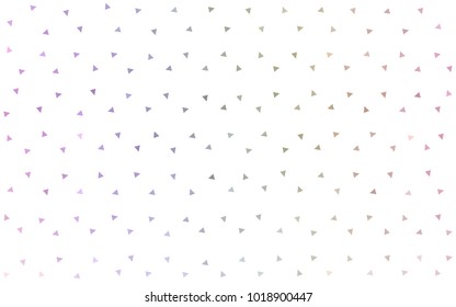 Light Multicolor vector of small triangles on white background. Illustration of abstract texture of triangles. Pattern design for banner, poster, cover.