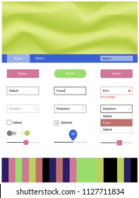 Light Multicolor vector style guide with bent lines. Elegant bright illustration with gradient  in memphis style. This sample is for your landing page.