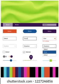 Light Multicolor vector style guide with bent lines. Colorful illustration in abstract memphis style with gradient. This sample is for your landing page.