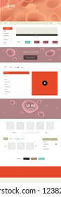 Light Multicolor vector style guide with bent lines. Colorful illustration in abstract memphis style with gradient. Modern template for your landing page.