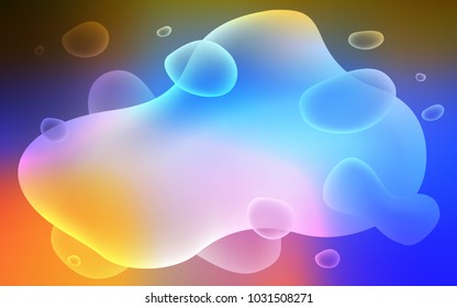 Light Multicolor vector template with abstract circles. Blurred geometric sample with gradient bubbles.  Memphis design for your web site.