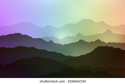 Light Multicolor vector template with abstract circles. An elegant bright illustration with gradient. Mountain style for your business design.