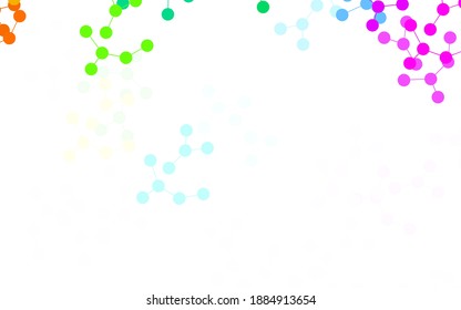 Light Multicolor vector template with artificial intelligence structure. Shining illustration with AI shapes on abstract template. Pattern for  poster, banner of technology.