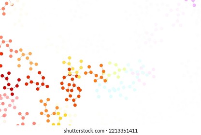 Light Multicolor vector template with artificial intelligence structure. Abstract illustration with links and dots of AI. Design for depiction of cyber innovations.
