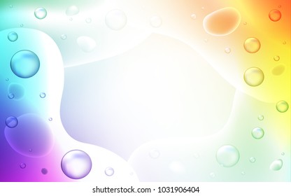 Light Multicolor vector template with bent ribbons. Creative illustration in halftone memphis style with gradient. Memphis style for your business design.