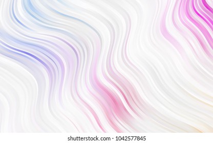 Light Multicolor vector template with bent lines. Colorful abstract illustration with gradient lines. A new texture for your  ad, booklets, leaflets.