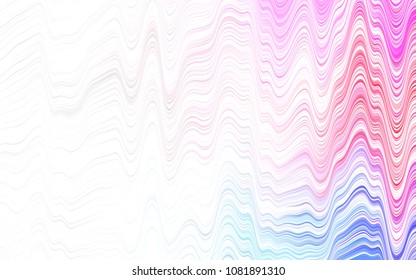 Light Multicolor vector template with bent lines. Modern gradient abstract illustration with bandy lines. Brand-new design for your ads, poster, banner.