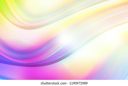 Light Multicolor vector template with bent ribbons. Creative geometric illustration in marble style with gradient. Brand new design for your ads, poster, banner.