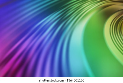 Light Multicolor vector template with bent lines. Modern gradient abstract illustration with bandy lines. A new texture for your  ad, booklets, leaflets.