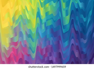 Light Multicolor vector template with bent lines. Modern gradient abstract illustration with bandy lines. Abstract style for your business design.
