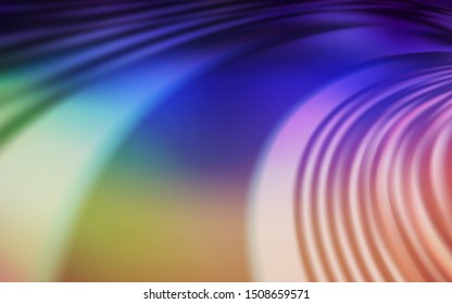 Light Multicolor vector template with bent lines. Brand new colorful illustration in simple style. Abstract style for your business design.