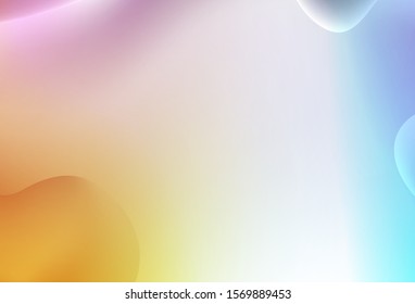 Light Multicolor vector template with bent ribbons. Brand-new colored illustration in memphis style with gradient. The best blurred design for your business.
