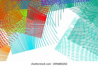 Light Multicolor vector template with bent lines. An elegant bright illustration with gradient lines. Simple template for your design.