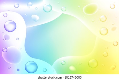 Light Multicolor vector template with bubble shapes. Glitter abstract illustration with wry lines. Textured wave pattern for backgrounds.