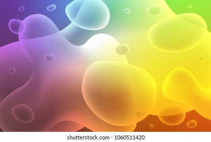 Light Multicolor vector template with bubble shapes. A sample with blurred bubble shapes. The template for cell phone backgrounds.