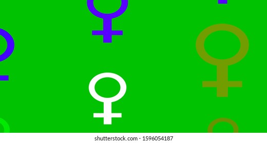 Light Multicolor vector template with businesswoman signs. Abstract illustration with a depiction of women's power. Background for ui designers.