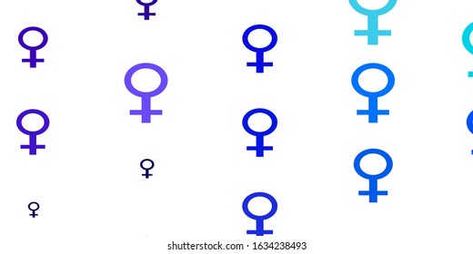 Light Multicolor vector template with businesswoman signs. Simple design in abstract style with women’s rights activism. New design for applications.