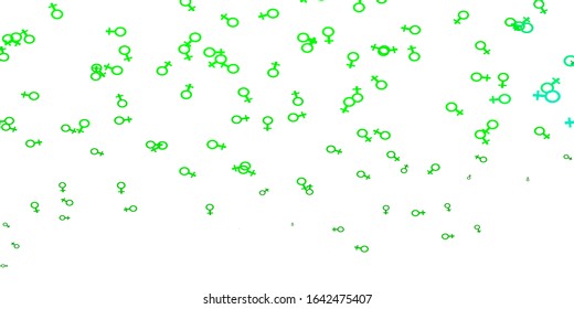 Light Multicolor vector template with businesswoman signs. Abstract illustration with a depiction of women's power. Background for cell phones.