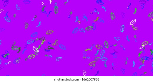 Light Multicolor vector template with businesswoman signs. Colorful illustration with gradient feminism shapes. Design for International Women’s Day.
