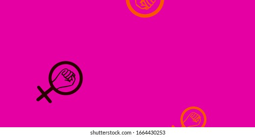 Light Multicolor vector template with businesswoman signs. Simple design in abstract style with women’s rights activism. Simple design for your web site.