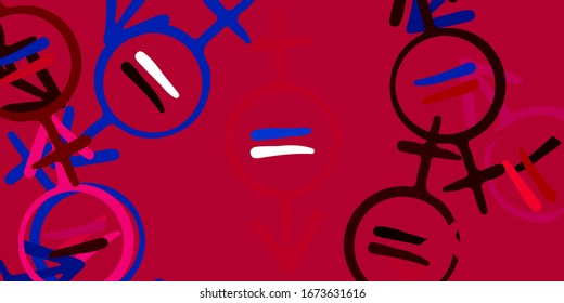Light Multicolor vector template with businesswoman signs. Abstract illustration with a depiction of women's power. Design for International Women’s Day.