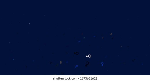 Light Multicolor vector template with businesswoman signs. Illustration with signs of women's strength and power. Design for International Women’s Day.