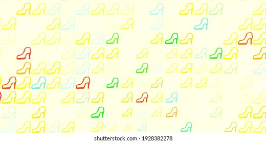 Light multicolor vector template with businesswoman signs. Illustration with signs of women's strength and power. Elegant design for wallpapers.