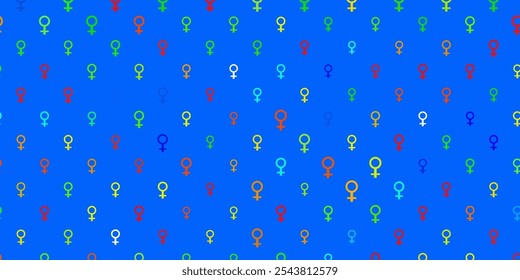 Light Multicolor vector template with businesswoman signs. Simple design in abstract style with women rights activism. Elegant design for wallpapers.