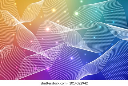 Light Multicolor vector template with carnival confetti. Decorative shining illustration with ribbons on abstract template. The template can be used as a background for postcards.