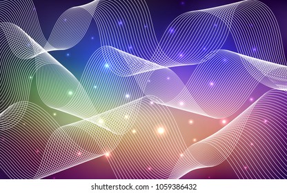 Light Multicolor vector template with carnival confetti. Blurred decorative design in anniversary style with confetti. The pattern can be used for carnival, festival leaflets.