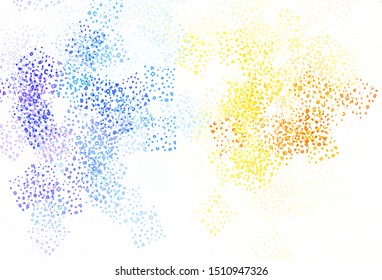 Light Multicolor vector template with chaotic shapes. Decorative design in abstract style with random forms. Modern design for your business card.