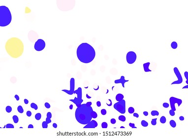 Light Multicolor vector template with chaotic shapes. Illustration with colorful gradient shapes in abstract style. Best smart design for your business.