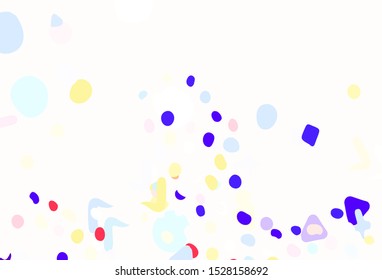 Light Multicolor vector template with chaotic shapes. Illustration with colorful gradient shapes in abstract style. Best smart design for your business.
