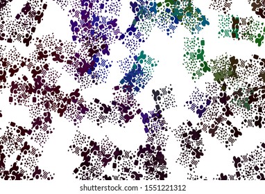 Light Multicolor vector template with chaotic shapes. Colorful chaotic forms with gradient in modern style. Best smart design for your business.