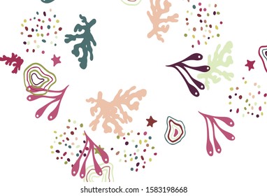 Light Multicolor vector template with chaotic shapes. Decorative design in abstract style with random forms. Modern design for your business card.