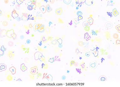 Light Multicolor vector template with chaotic shapes. Modern abstract illustration with colorful random forms. Best smart design for your business.